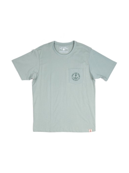 Brand button pocket tee - Iron and Resin