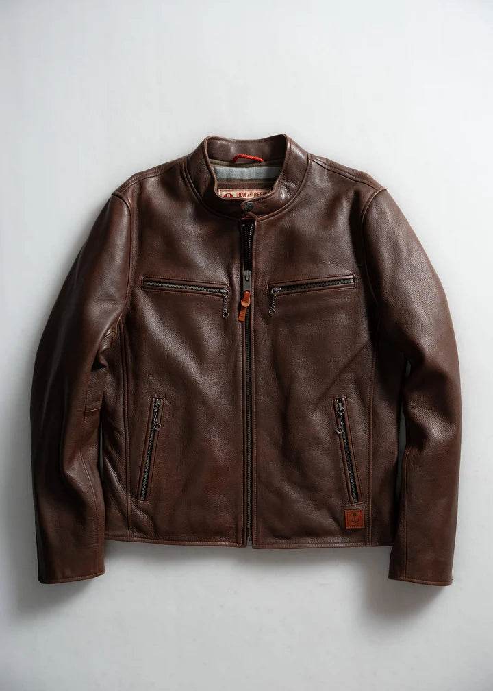 Brown Mississippi Cowhide Leather Bryce Jacket – Iron and Resin Europe Brown Mississippi Cowhide Leather Bryce Jacket – Iron and Resin Europe