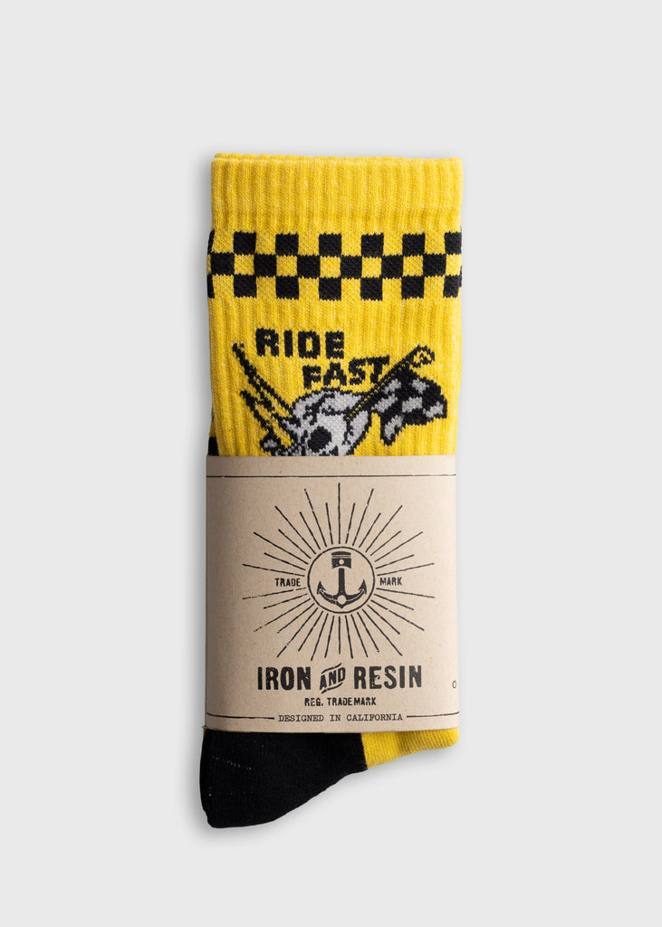 Ride Fast Sock Mens Printed Crew Socks – Iron and Resin Europe
