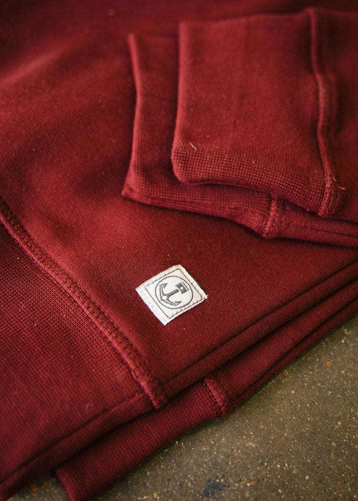 Iron & Resin - VTA Fleece in Burgundy Detail Photo